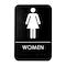 Alpine Industries Womens Braille Restroom Sign, Black/White, ADA Compliant, 6x9, PK10 ALPSGN-5-10pk - alternate 1